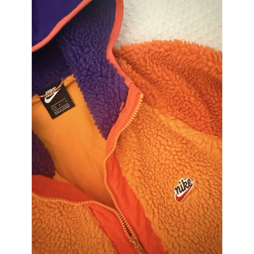 Vintage Nike 1/2 Zip Sherpa Fleece Hoodie BV3766-886 Mens Size Large